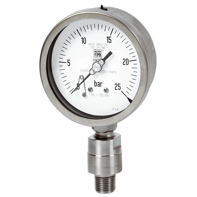 Nuova Fima Bourdon Tube Pressure Gauge, MGS37 DN100-150